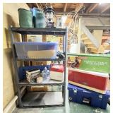 4 Tier Shelving Unit, Camping Gear, Thermos Cooler