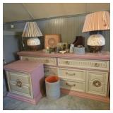 Dresser and Nightstand by Bassett, Lamps
