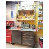 Craftsman Metal Workbench/Tool Cab, Tools