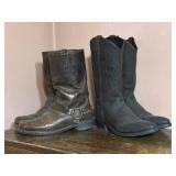 2 Pairs of Mens Boots: Harley-Davidson, Old West