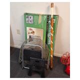Remington Kennel, Floor Fan, Walking Stick, Stools