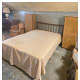 Spindle Bed, Storage Cabinets, Books, Dresser