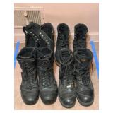 4 Pairs of Mens Boots: Harley-Davidson, Vibram