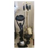 Art Deco Ashtray Stand, Pagoda Lanterns