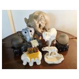 Elephants: Lamps, TV Lamp, Czech Pottery