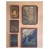 5 Framed Prints by Maxfield Parrish