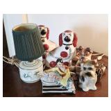 Dog TV Lamps, Staffordshire Dogs, Czech Glass Lamp