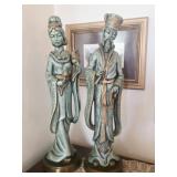 2 Asian-Style Statues by Universal Statuary Co.