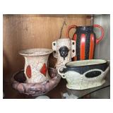5 Pieces of Czech Pottery