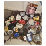 Czech Pottery Ashtrays, Cigarette Holders, Zippo