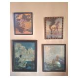 5 Framed Lithograph Prints by Maxfield Parrish