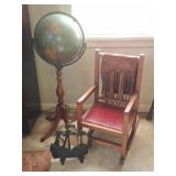 Cram's Globe on Stand, Child's Rocker, Doorstop