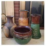 Jardiniere & Pedestal, Large Pottery Vases