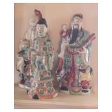 3 Chinese Famille Rose Figures