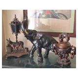 Elephant Sculpture, Incense Burner, Donkey Lamp