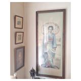 5 Pieces of Framed Wall Art: 'Off Duty Geisha'