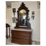 Victorian Eastlake Style Dresser w/ Mirror