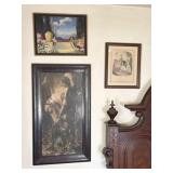 4 Pieces of Framed Wall Art: Sir Galahad, La Mode