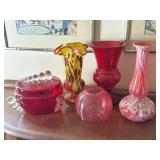 4 Pieces of Czech Glass