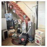2 Small Pet Carriers, Vacuum, Iron, Carpet Cleaner