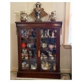 Vintage Display Cabinet and Wall Mirror