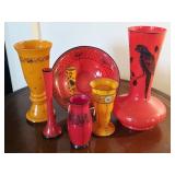 7 Pieces of Czech Glass