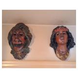 11 Orientalist Sculpture Chalkware Heads