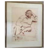 Framed Sketch Signed by Nathan Travis