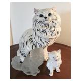 Cat Sculptures: Czech Pottery, Goebel