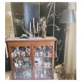 Floor Lamp and 2 Door Display Cabinet