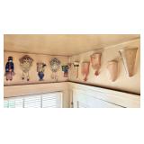 (17) Wall Pockets: Czech, McCoy, Noritake