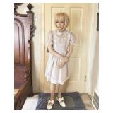 Vintage Child Mannequin, Dress, Shoes, Wig