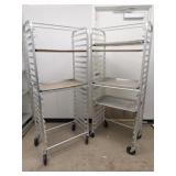 2 Regency NSF Rolling Bakers Racks, Baking Sheets