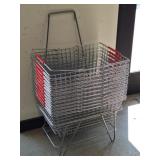 10 +/- Wire Shopping Baskets With Rack