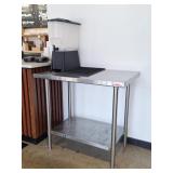 Atlas Stainless Steel Table, Beverage Dispenser