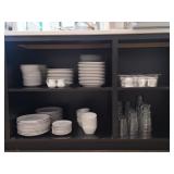 Acopa White Dishware, Creamers, Water Glasses