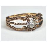 2.41 Grams 10K Gold Ring w/ Faux Diamond
