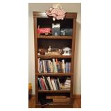 Bookshelf, RCA Boombox, Lefton Planter, Books