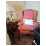 Dressing Bench, Lamps, Chair, Magazine Rack