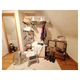Steamer Trunk, Wardrobe Rack, Hamper, Fan
