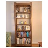 Bookshelf, Chalkware Busts, Books