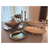 Rogers Silver Plate: Covered Casserole Stands