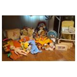 Vintage Ice Skates, Plush Toys, Bouncy Chair