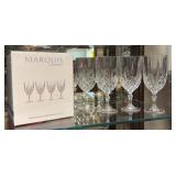 4 Waterford Crystal Marquis Stemmed Glasses