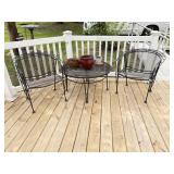Wrought iron outdoor patio set