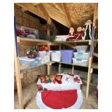 Christmas Decor, Vintage Stockings, Storage Totes