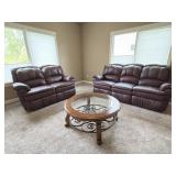 Lane Leather Loveseat, Sofa, Coffee Table
