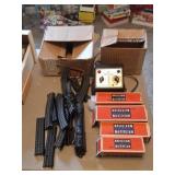 Lionel Train Pieces: Locomotive, Caboose, Tanker