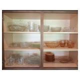 Pink Depression Glass, Pressed Glass