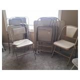 Durham Card Table, 8 Samsonite Folding Chairs